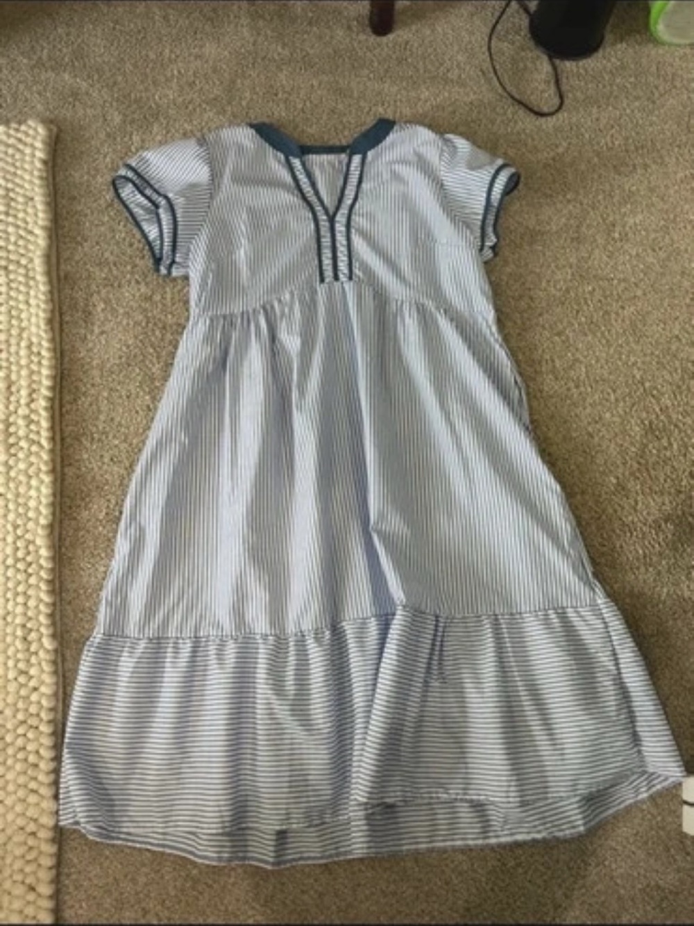 Amazon Blue & White Striped Dress